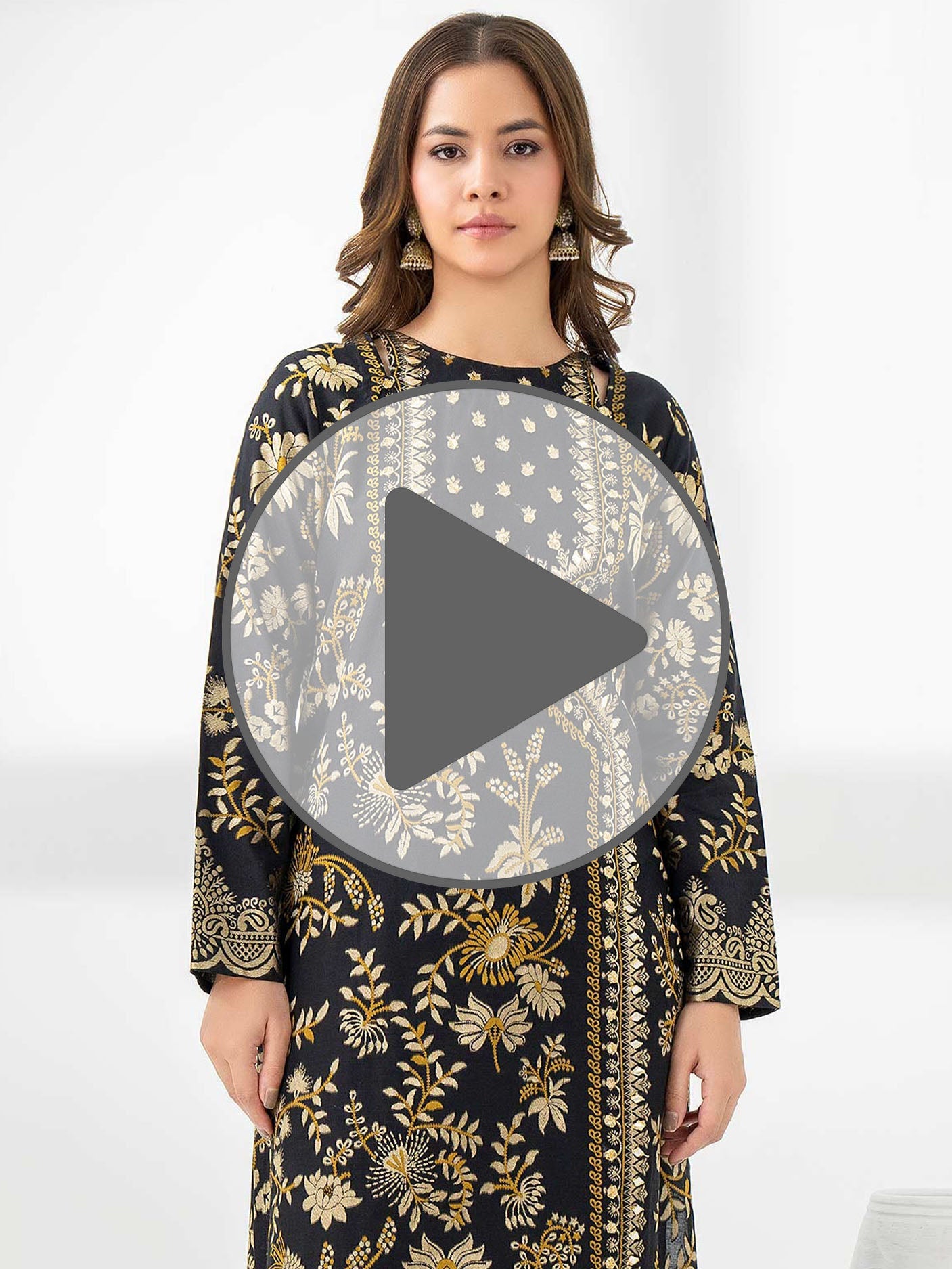 Jacquard Shirt-Embellished (Pret)