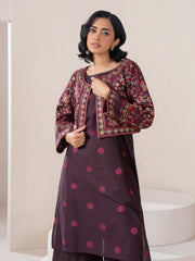 2 Piece Jacquard Suit-Embroidered (Pret)