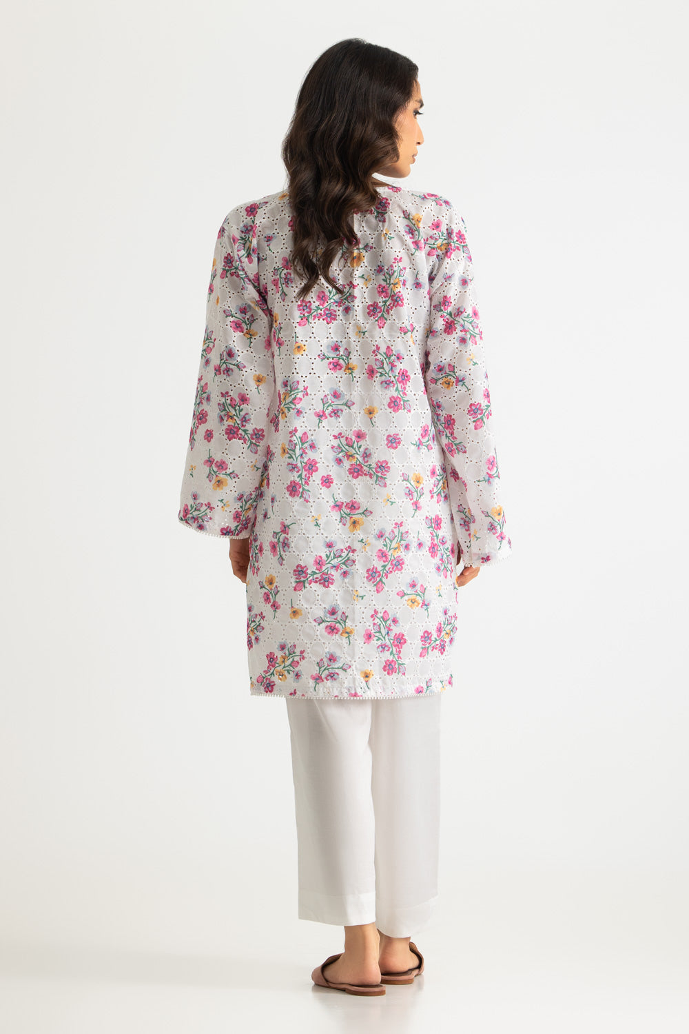 Rayon Printed Shirt With Embroidered And Dyed Trouser