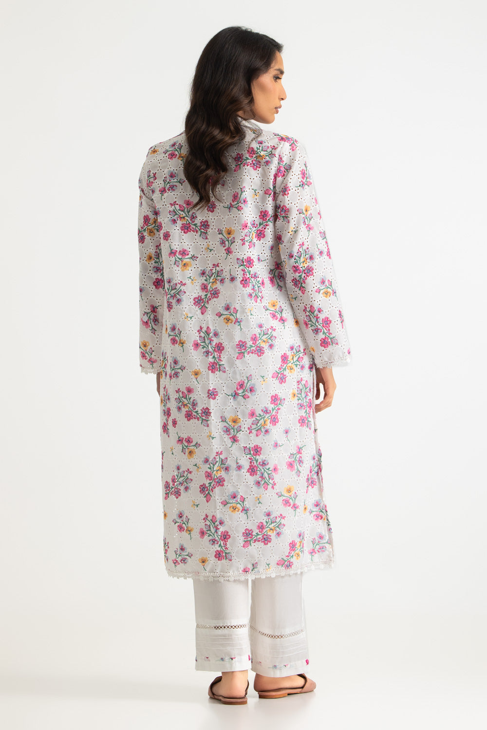 Rayon Printed Shirt With Embroidered And Dyed Trouser
