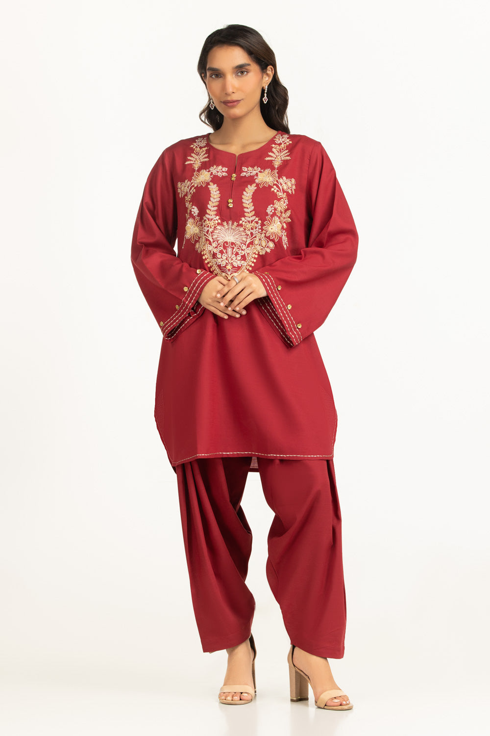 Rawsilk Embroidered Co-Ord Set