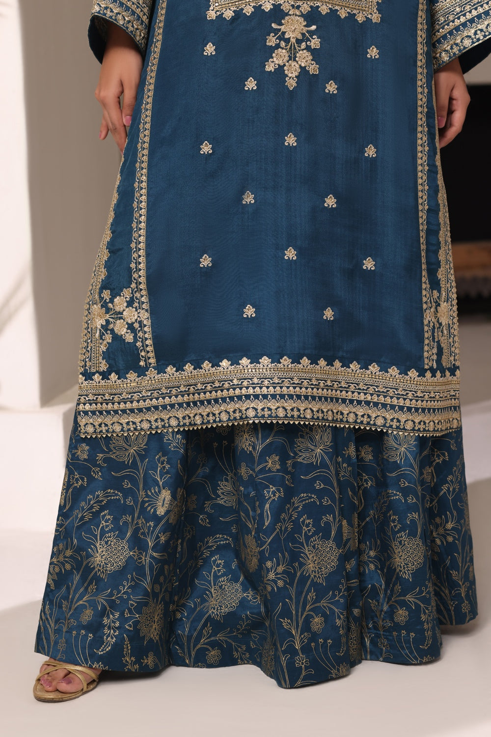 Rawsilk Embroidered Shirt And Trouser