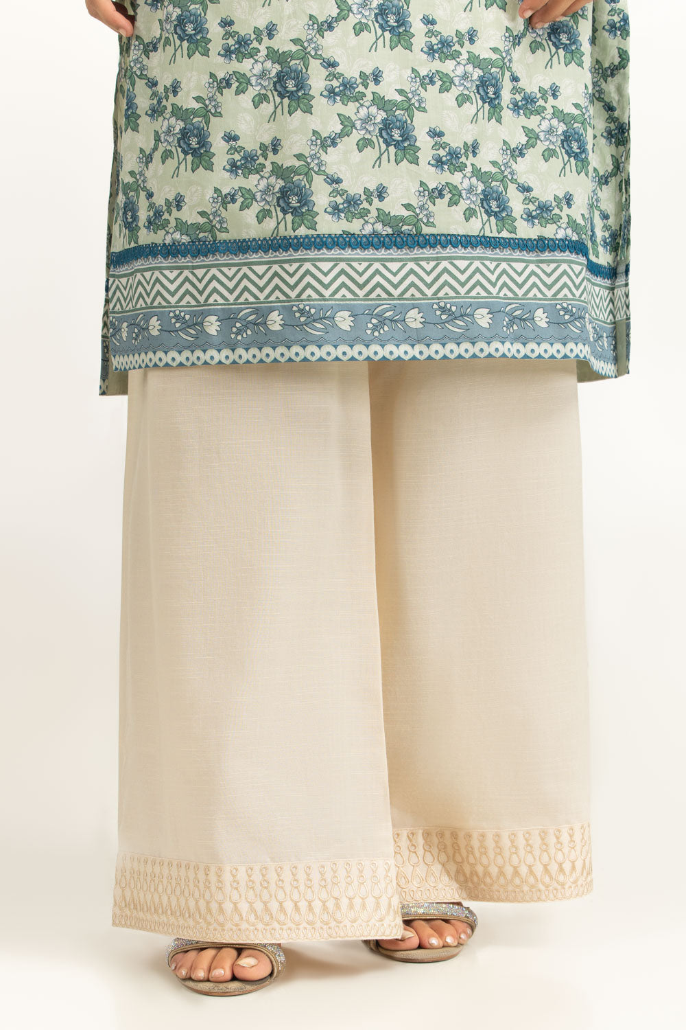 Rawsilk Embroidered Trouser
