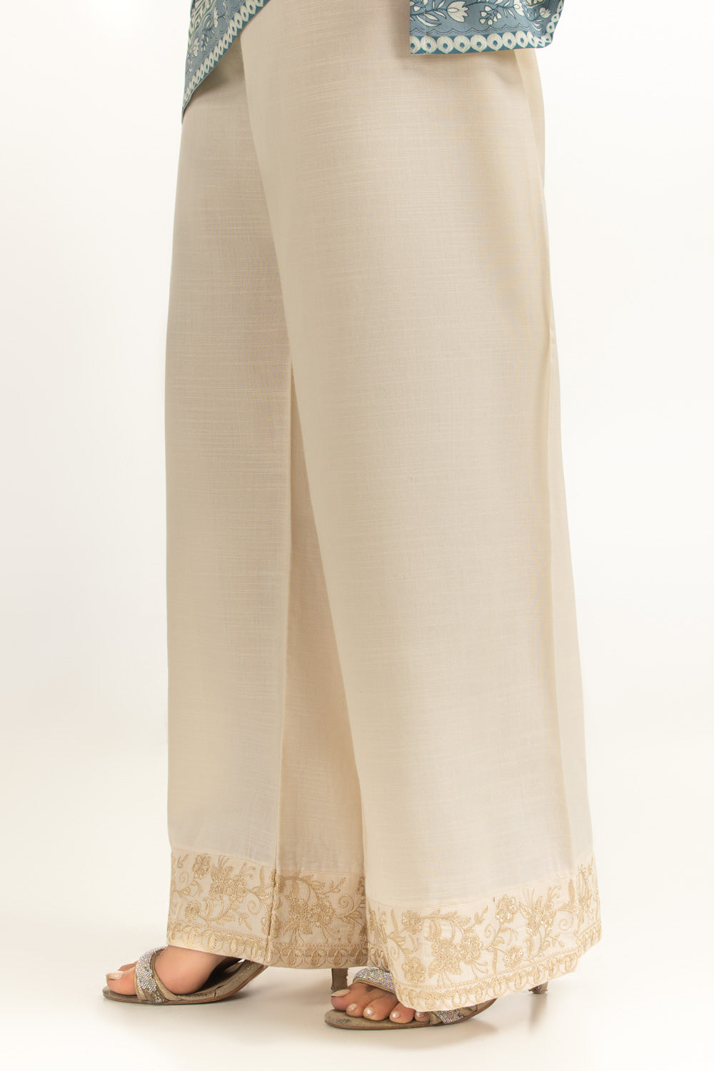 Rawsilk Embroidered Trouser