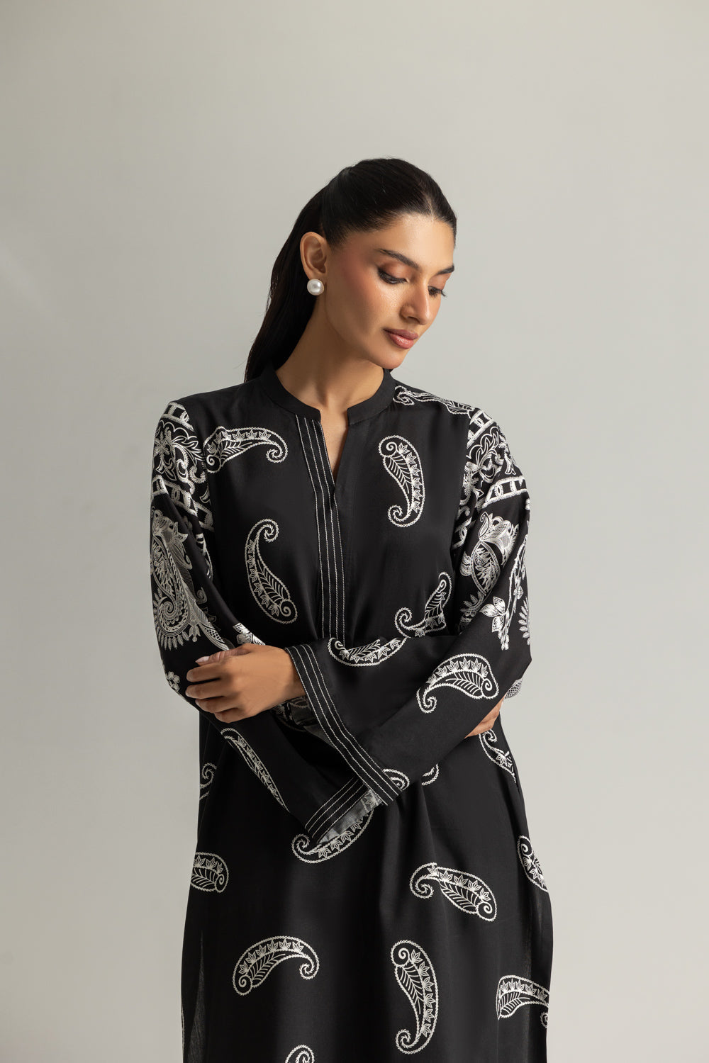Rayon Printed Shirt And Dyed Trouser