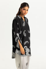 Rayon Printed Shirt And Embroidered Shalwar