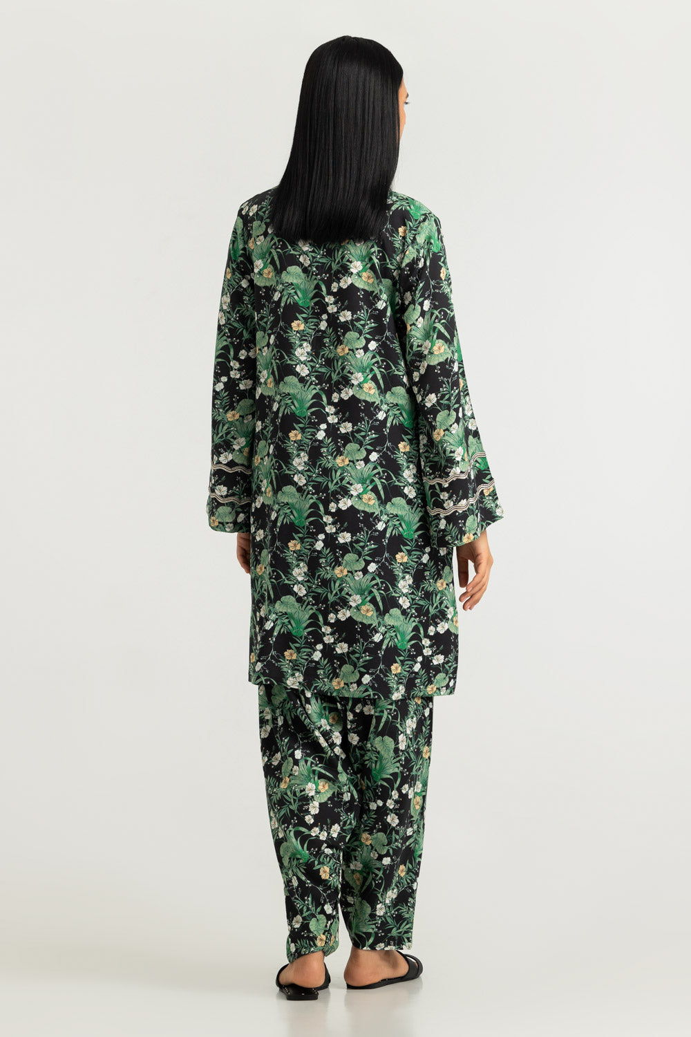 Royan Printed Co-Ord Set With Embroidered