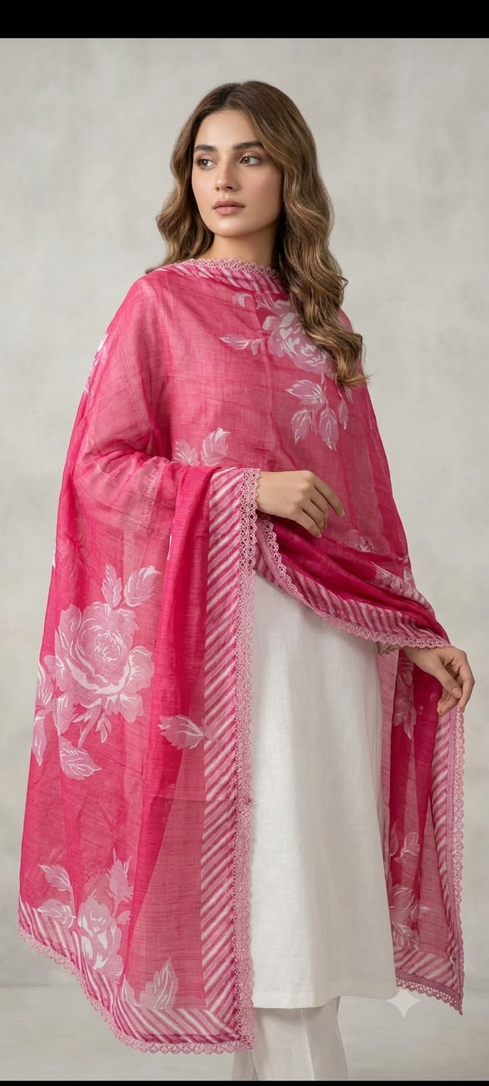 Stitched Printed Dupatta