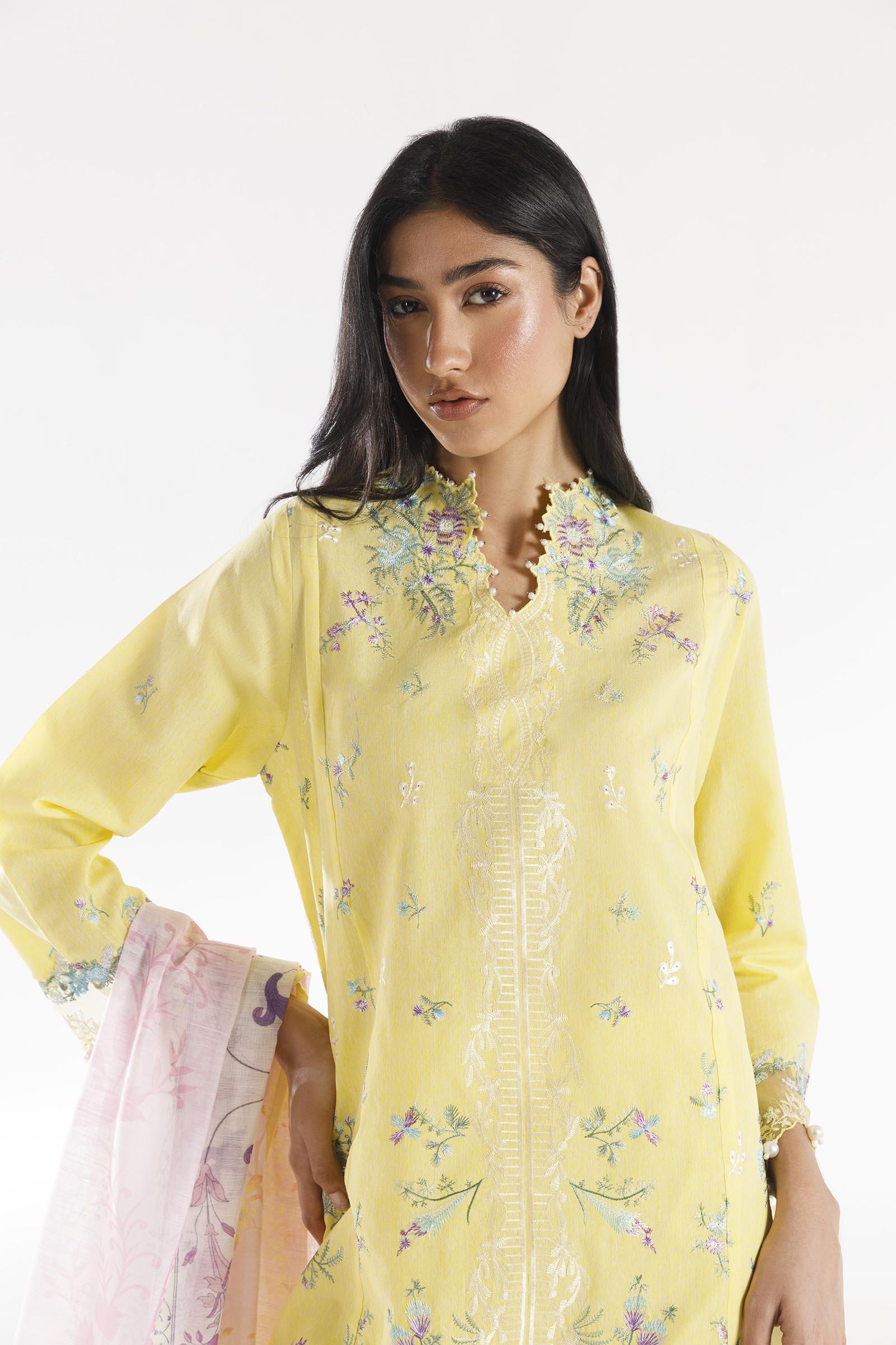 Stitched Muzlin Lawn Suit