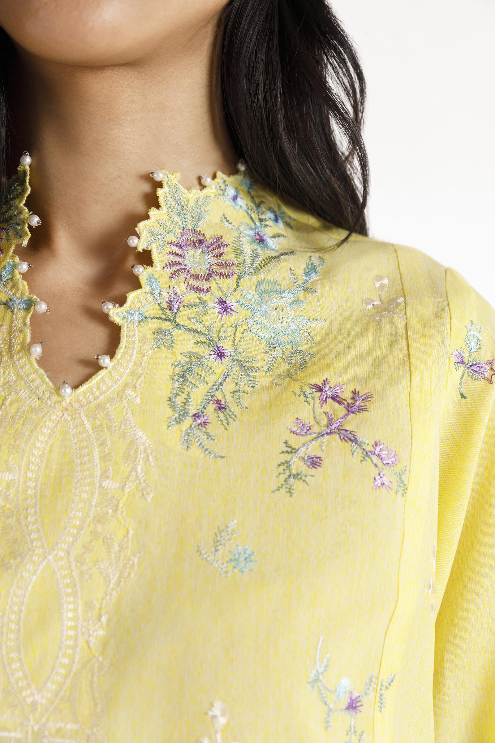 Stitched Muzlin Lawn Suit