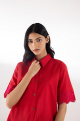Embroidered Slub Shirt