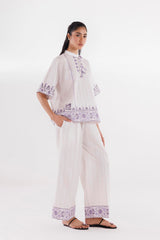 Printed Slub Shirt + Culotte
