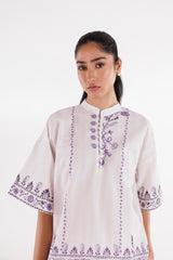 Stitched Printed Slub Shirt