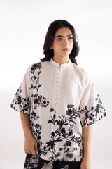 Stitched Printed Linen Shirt + Culotte