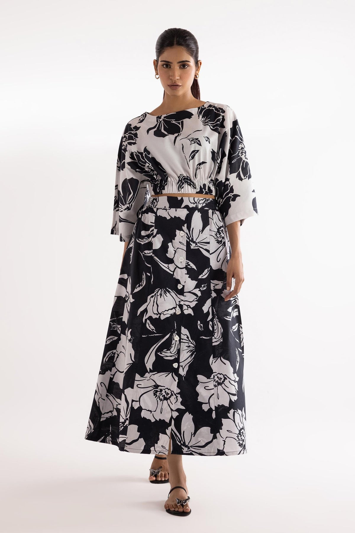 Stitched Printed Shirt + Skirt