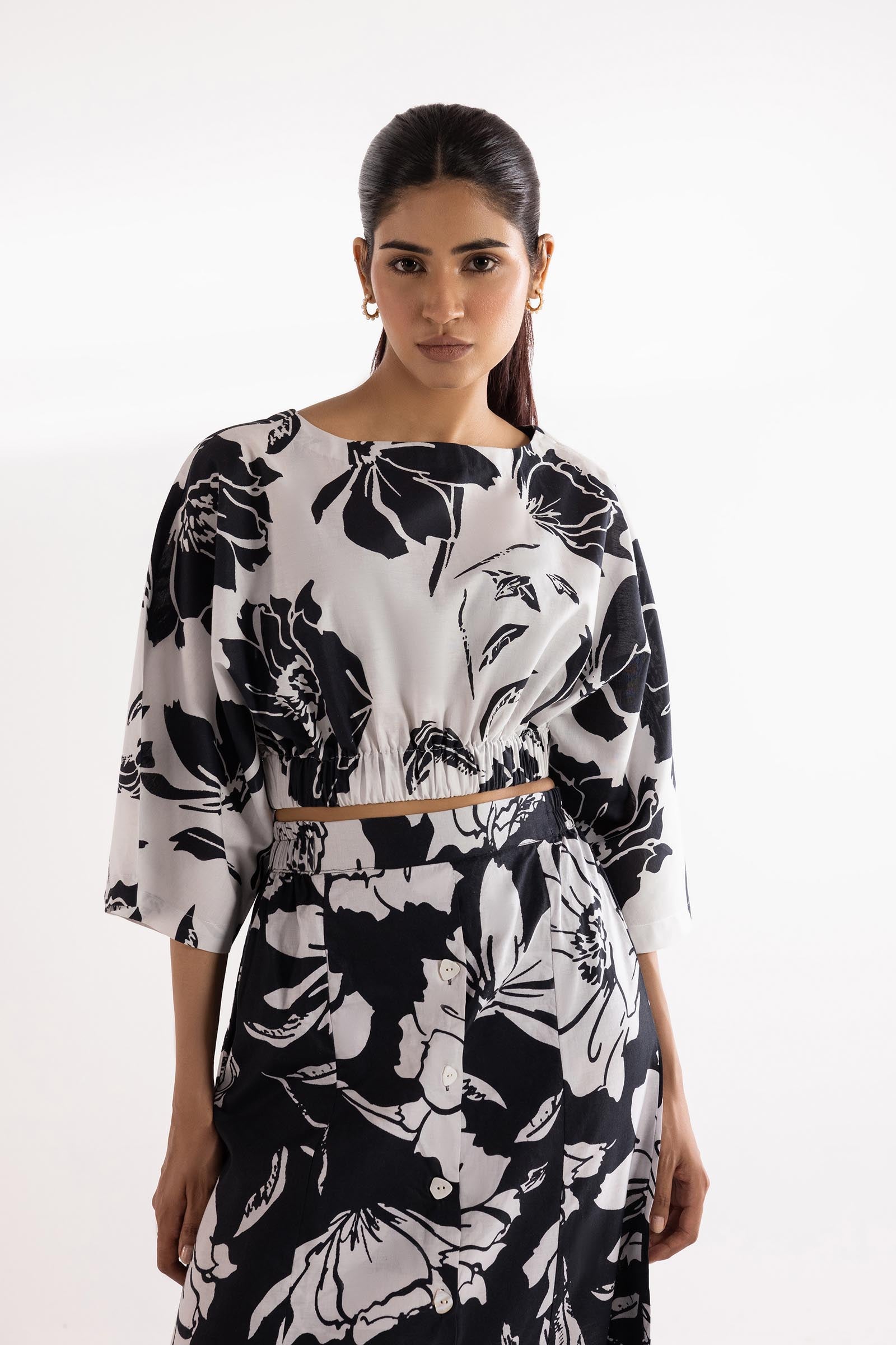 Stitched Printed Shirt + Skirt