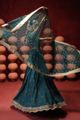 3 Piece Embroidered Raw Silk Suit