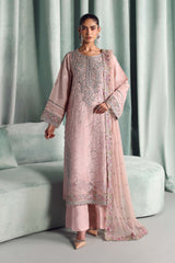 3 Piece Embroidered Tissue Silk Suit