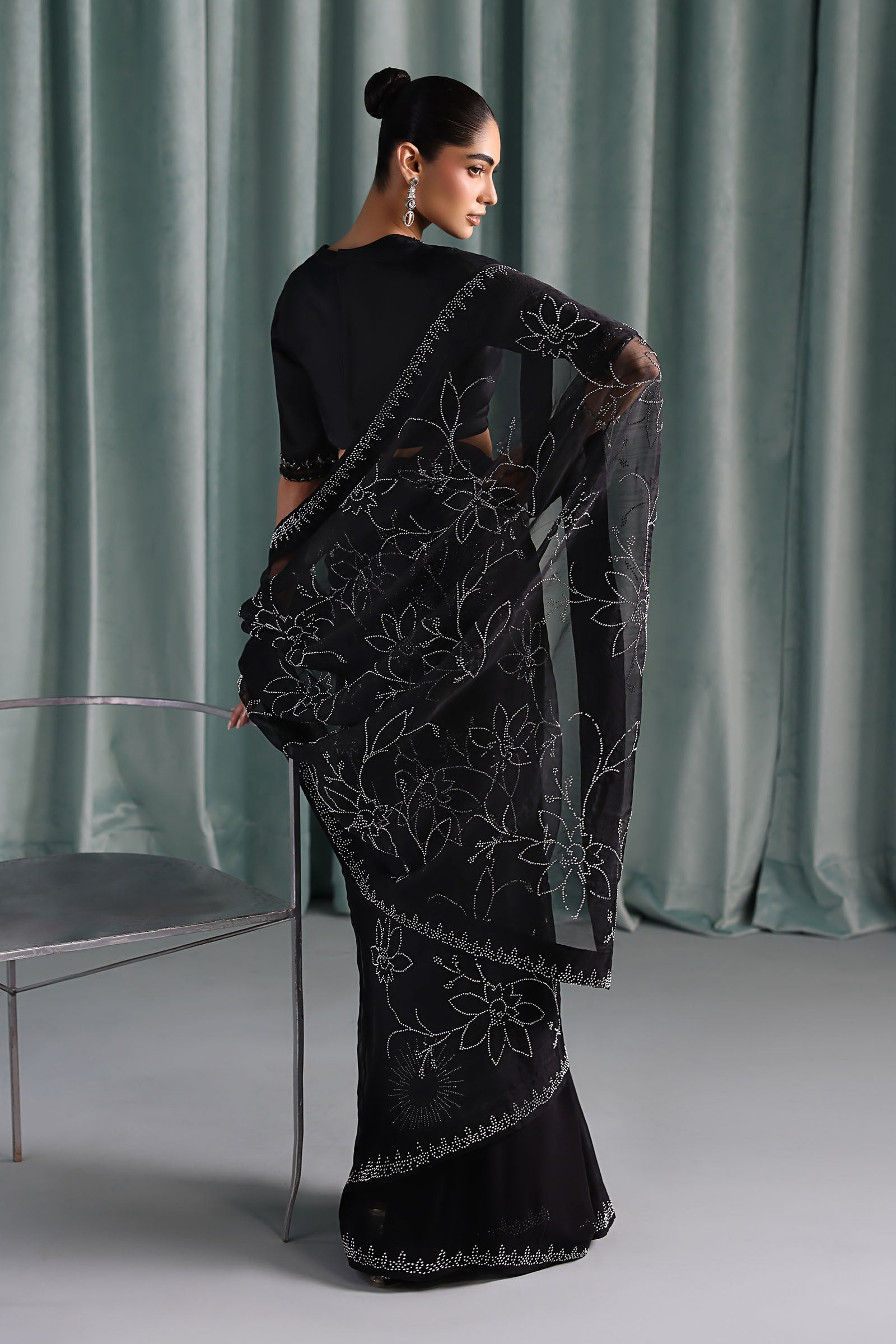 Embellished Chiffon Saree