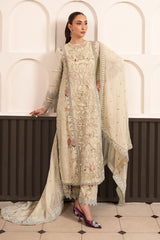 3 Piece Embroidered Raw Silk Suit
