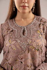 3 Piece Embroidered Organza Suit