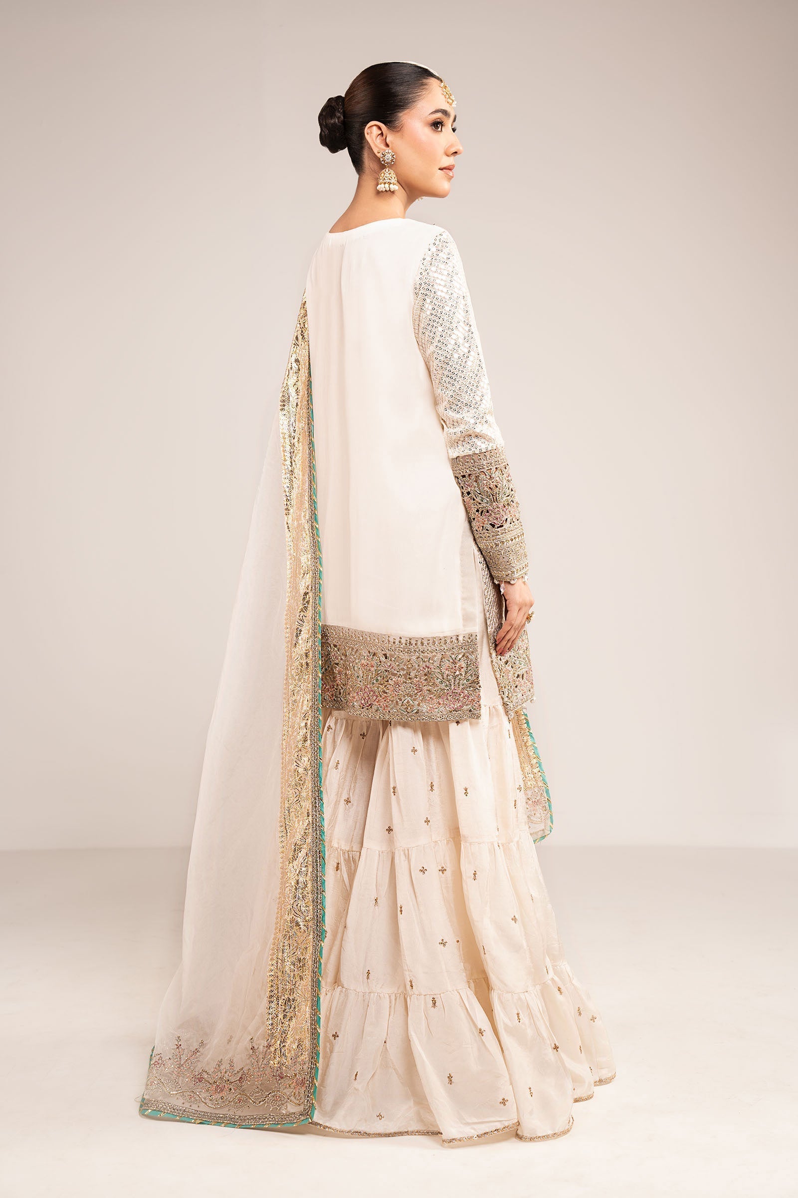 3 Piece Embroidered Chiffon Suit
