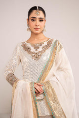 3 Piece Embroidered Chiffon Suit