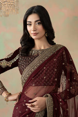 Embroidered Net Saree