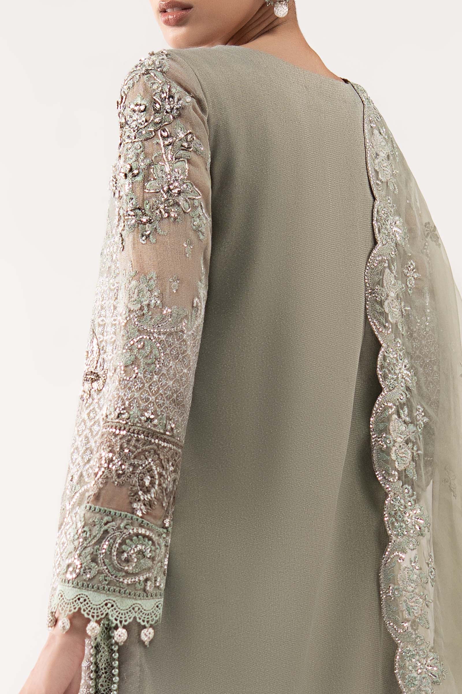 3 Piece Embroidered Net Suit