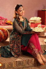 3 Piece Embroidered Organza Suit