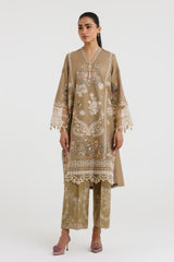 Stitched Embroidered Lawn Shirt+ Culotte