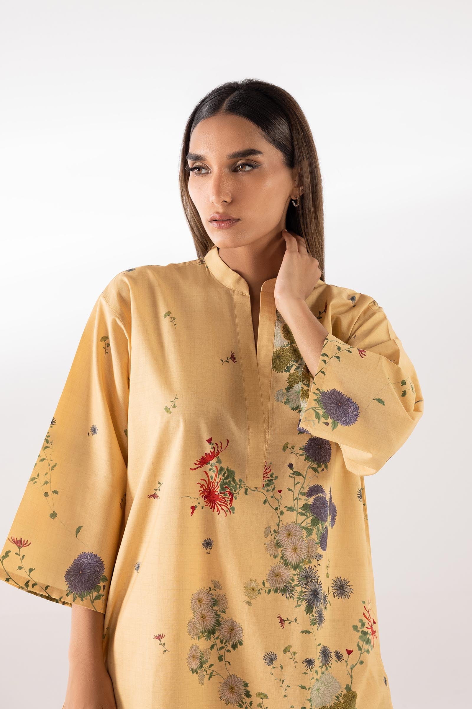 Stitched Printed Lawn Shirt + Culotte