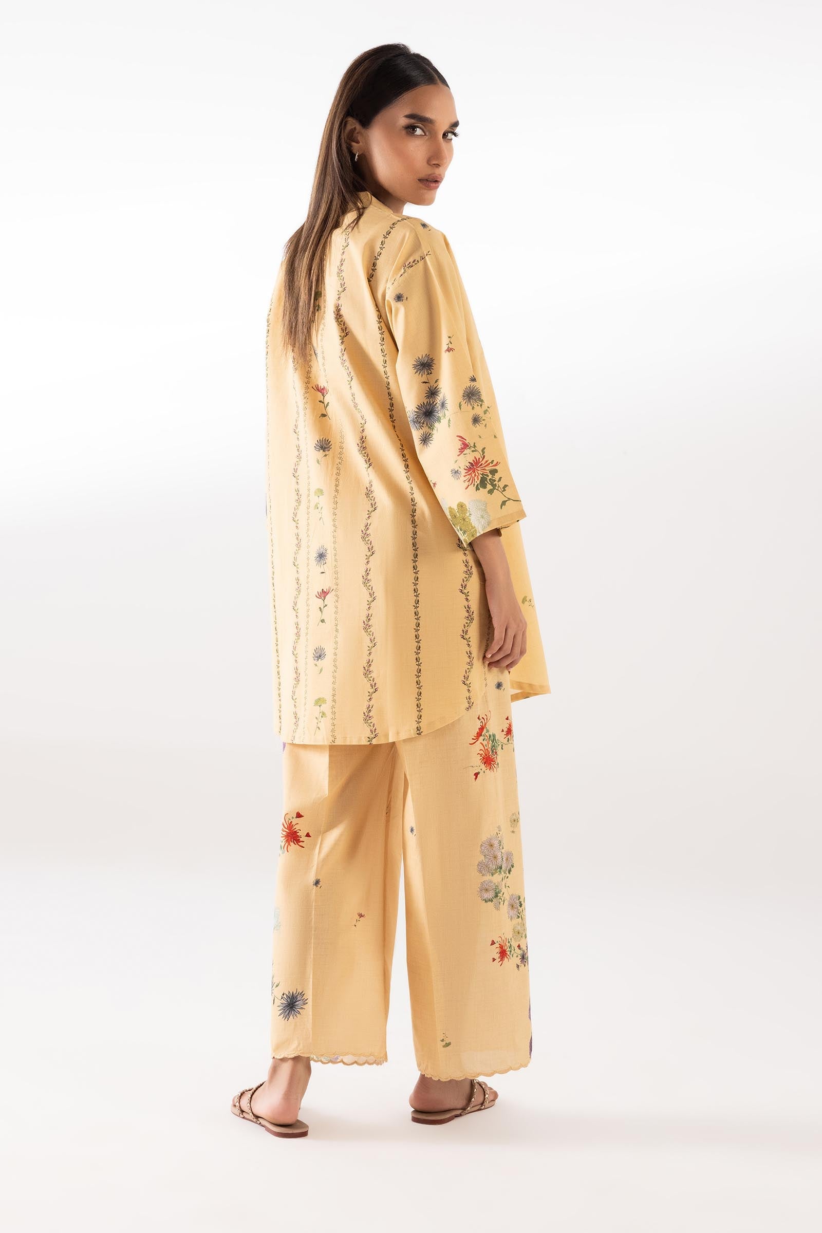 Stitched Printed Lawn Shirt + Culotte