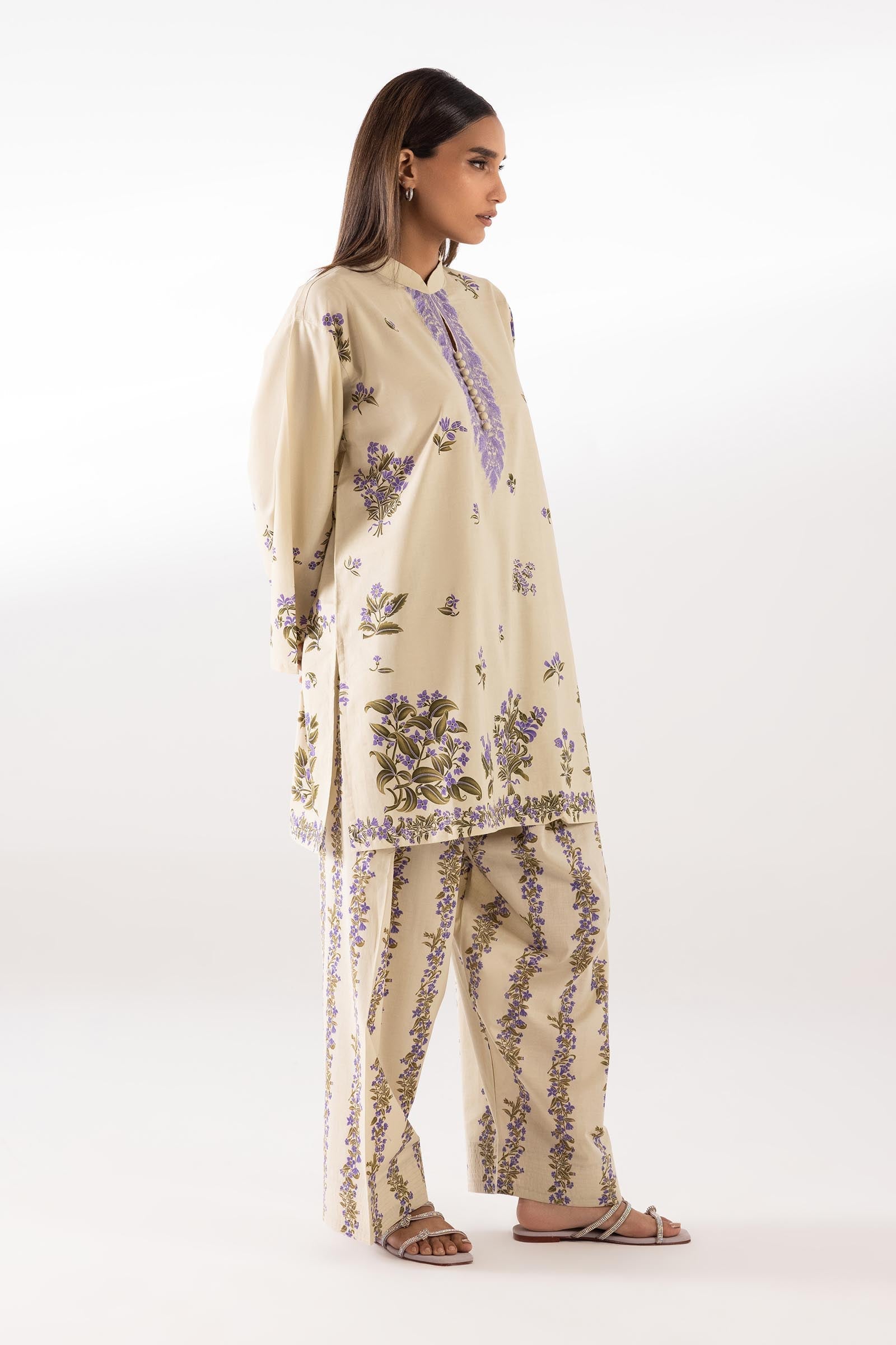 Stitched Printed Lawn Shirt + Shalwar