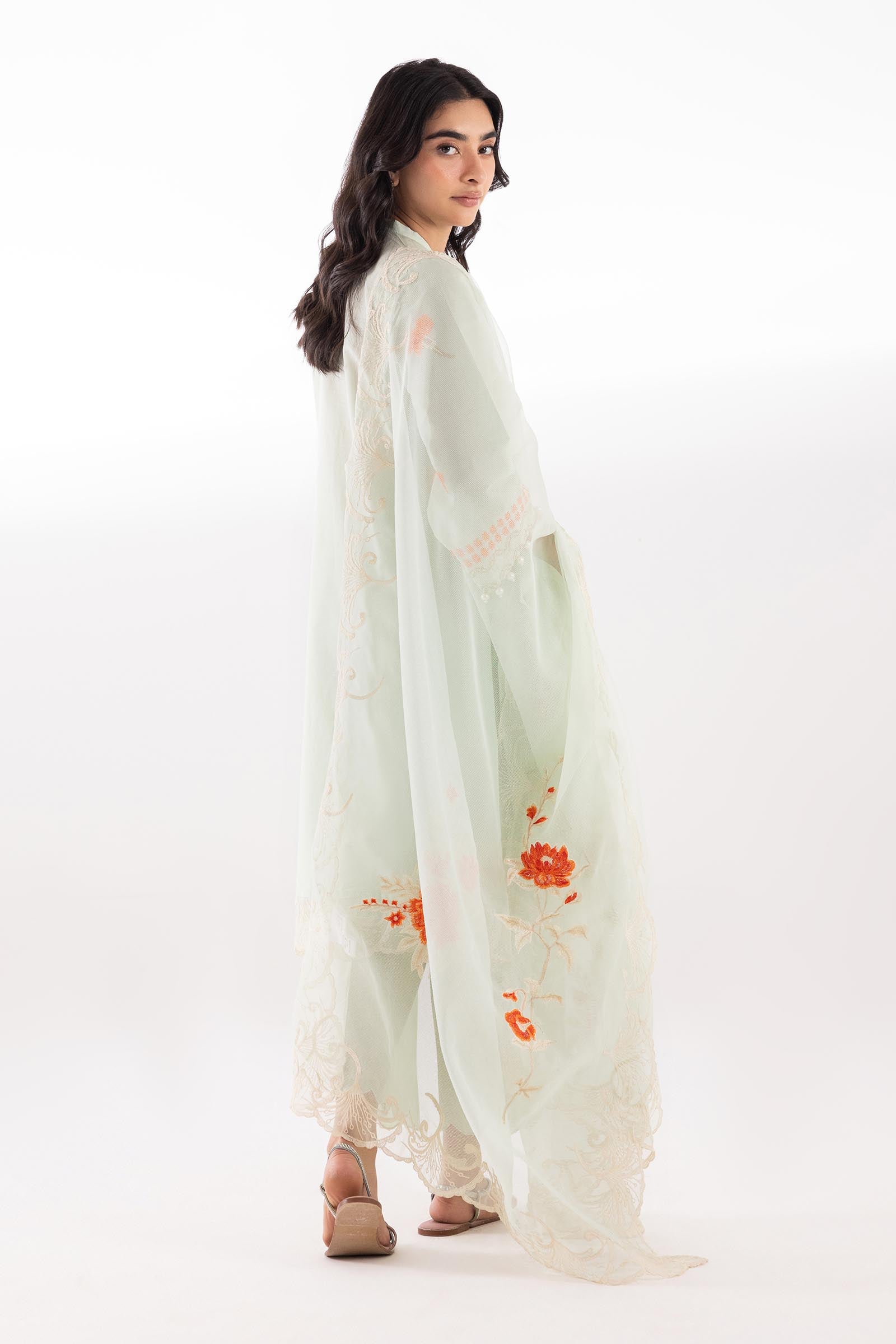 Stitched Muzlin Embroidered Lawn Shirt