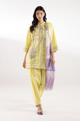 Stitched Muzlin Lawn Suit