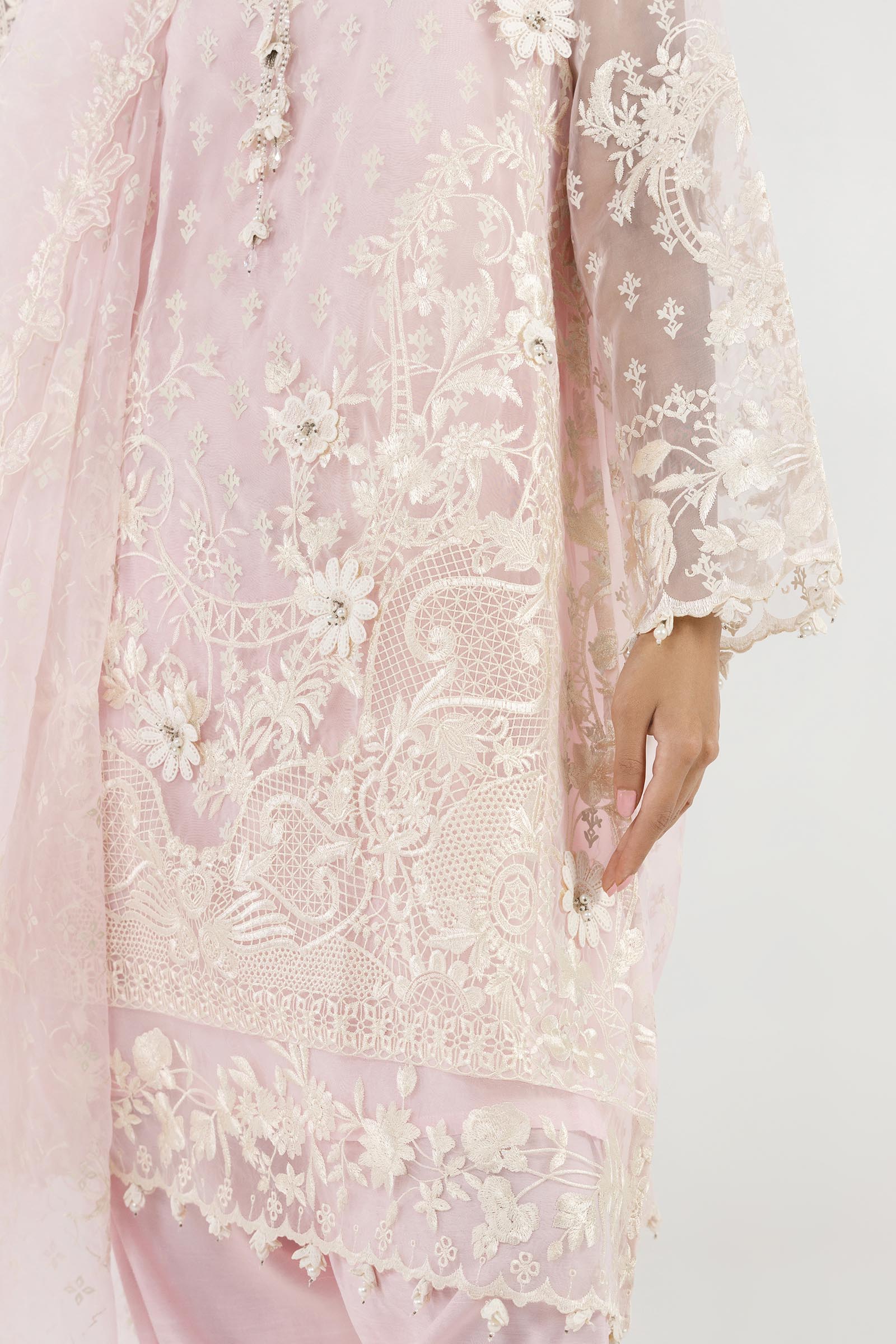 Stitched Embroidered Shirt + Shalwar + Dupatta
