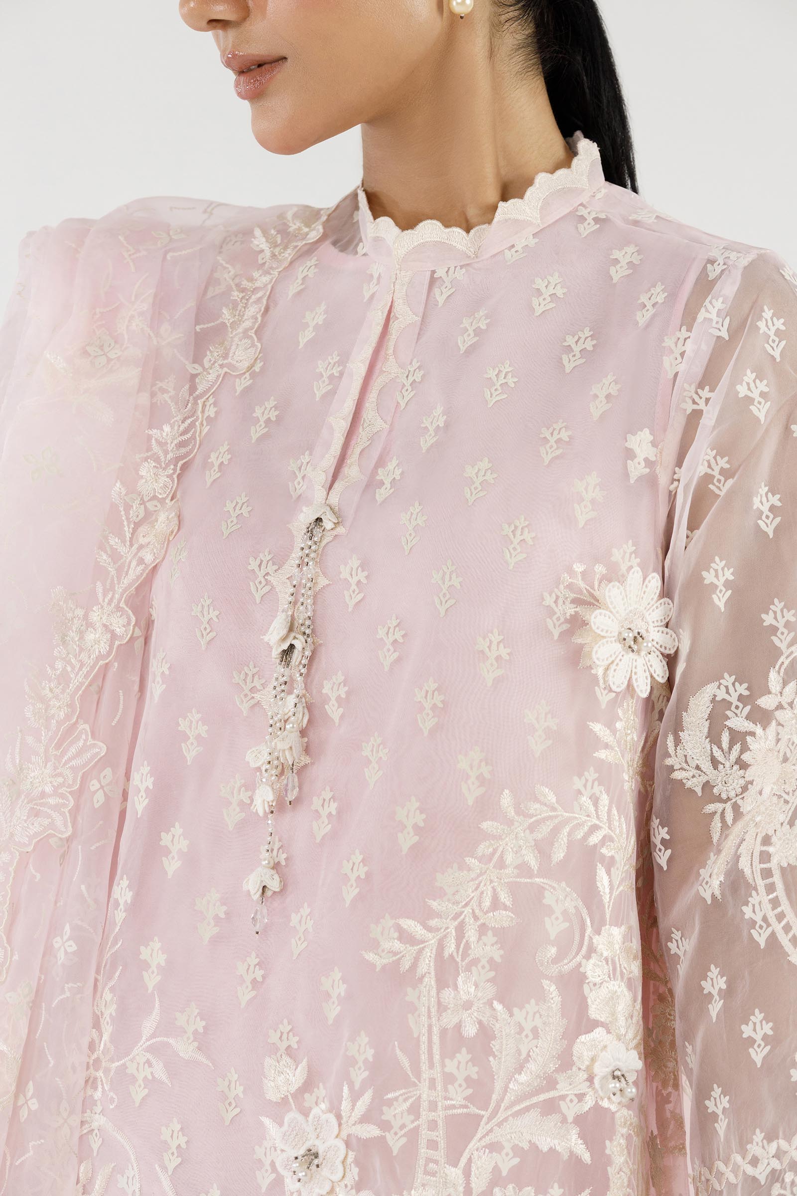 Stitched Embroidered Shirt + Shalwar + Dupatta