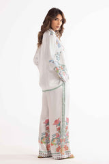 Stitched Printed Wesst Satin Shirt