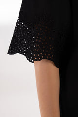 Stitched Embroidered Lawn Wesst Shirt + Culotte