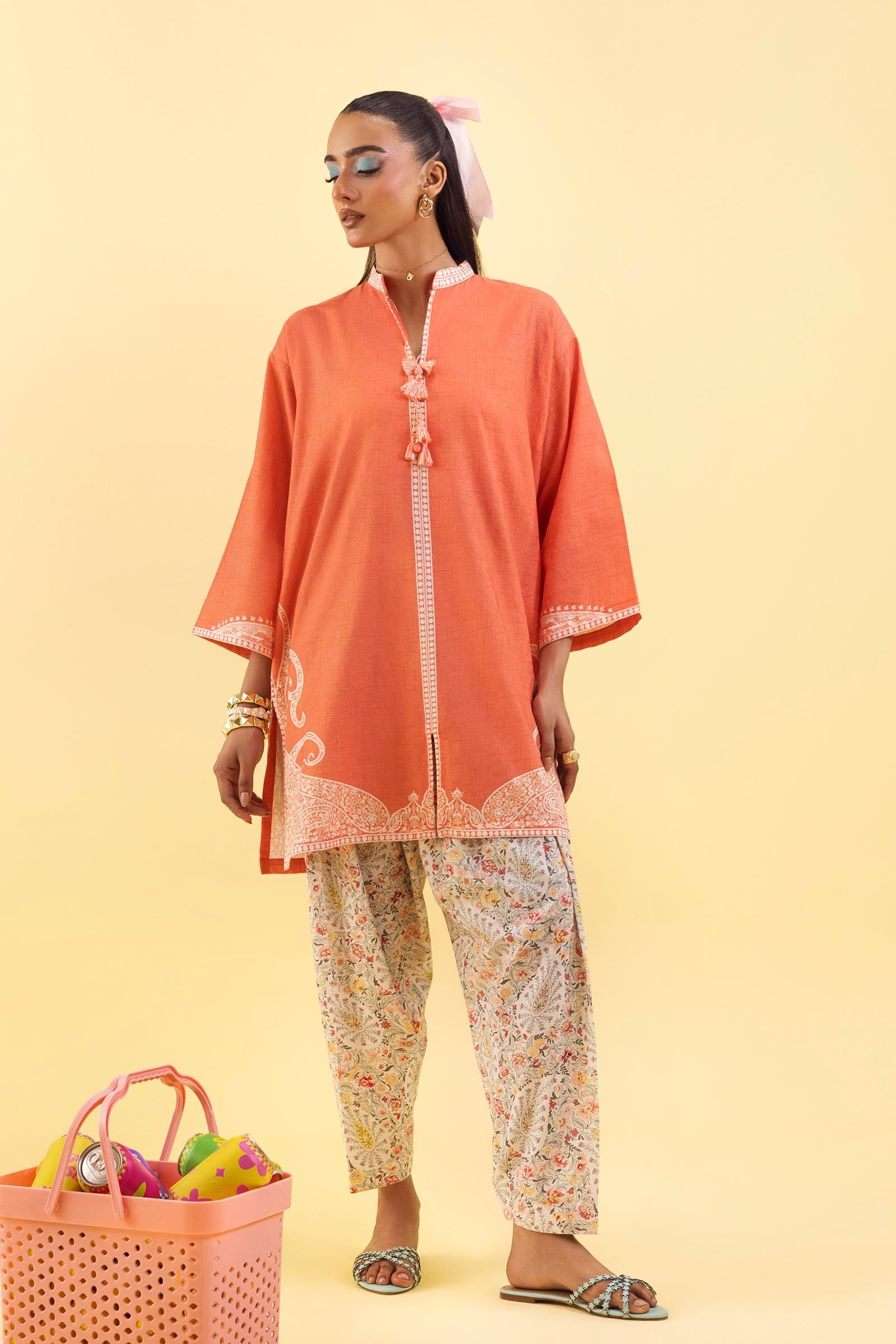 Stitched Printed Dobby Shirt+ Shalwar