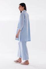 Stitched Dyed Lawn Shirt + Culotte