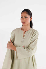 Stitched Dyed Lawn Shirt + Culotte