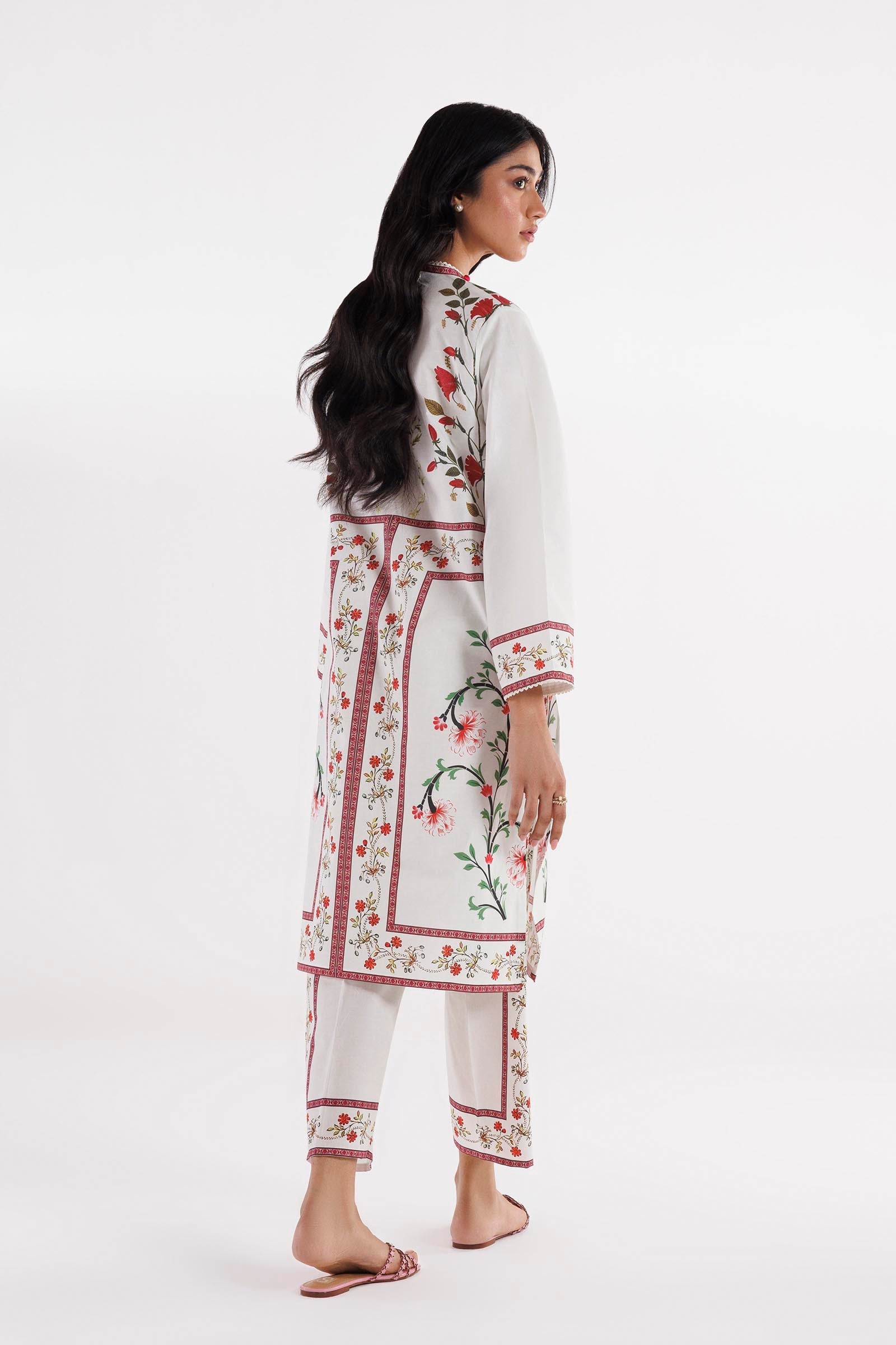 Stitched Printed Lawn Shirt + Culotte