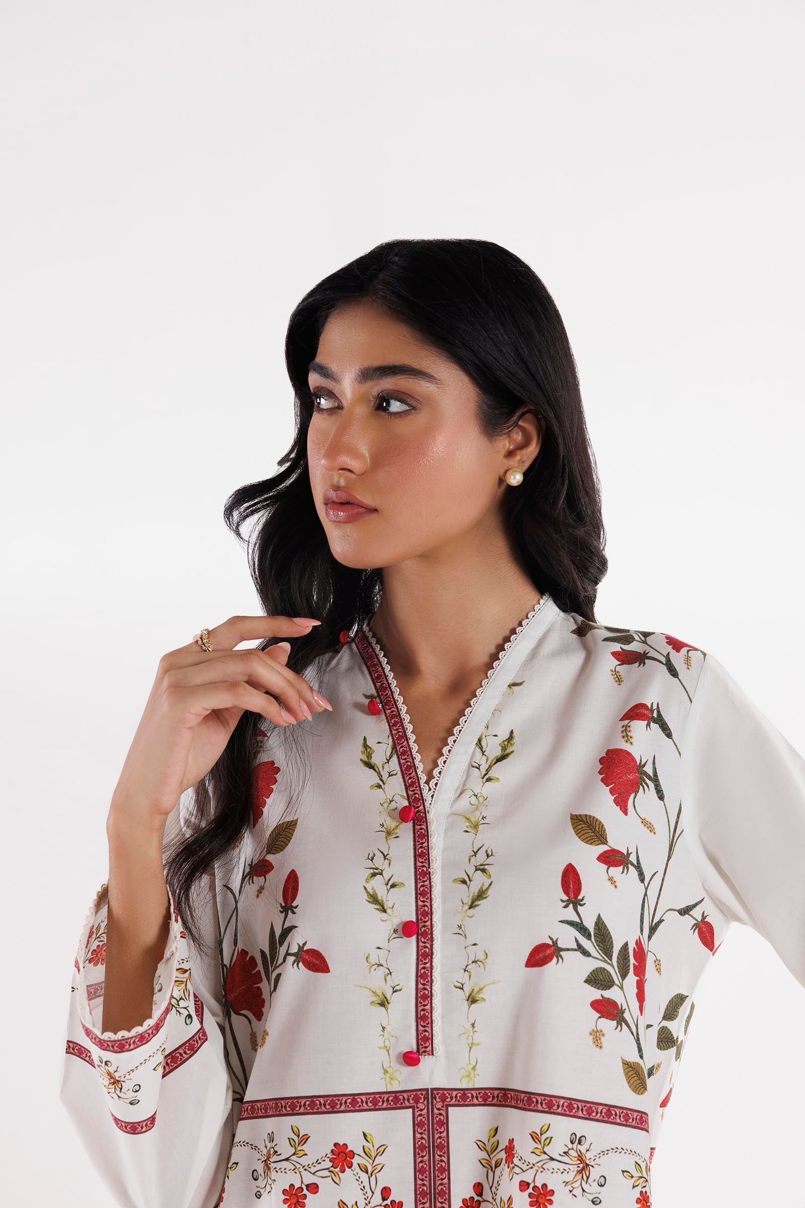 Stitched Printed Lawn Shirt + Culotte