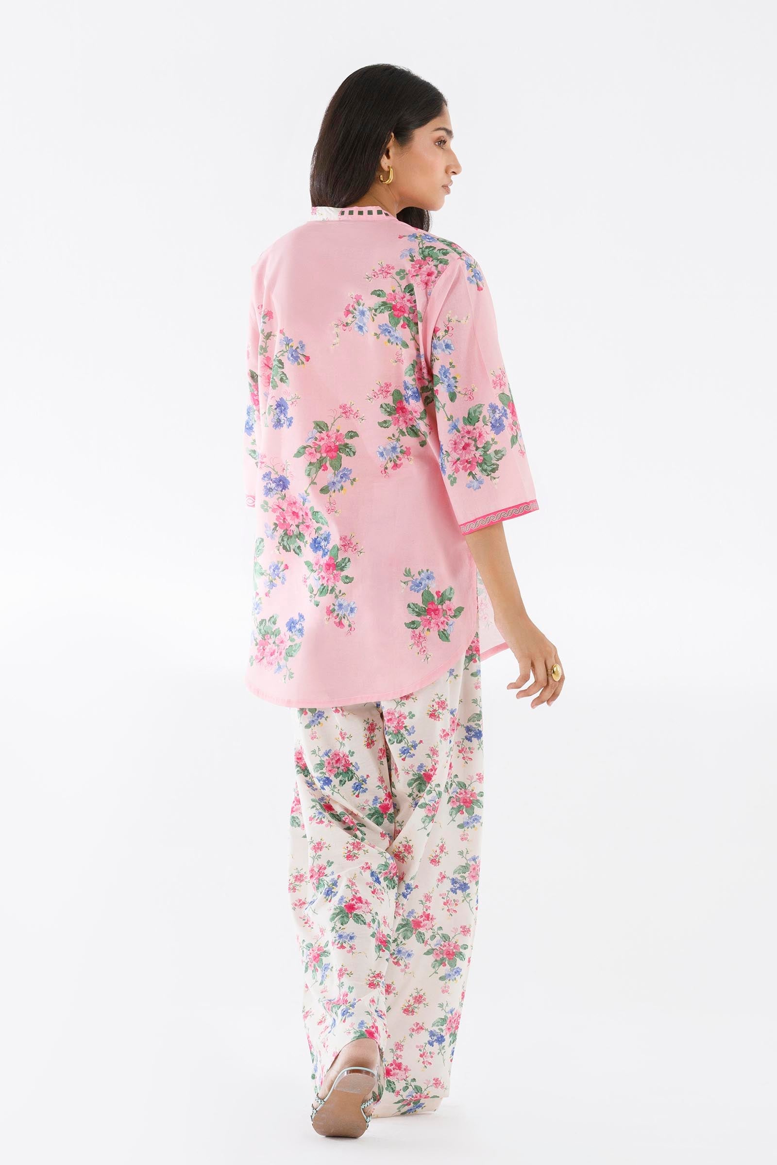 Stitched Printed Lawn Shirt+ Culotte
