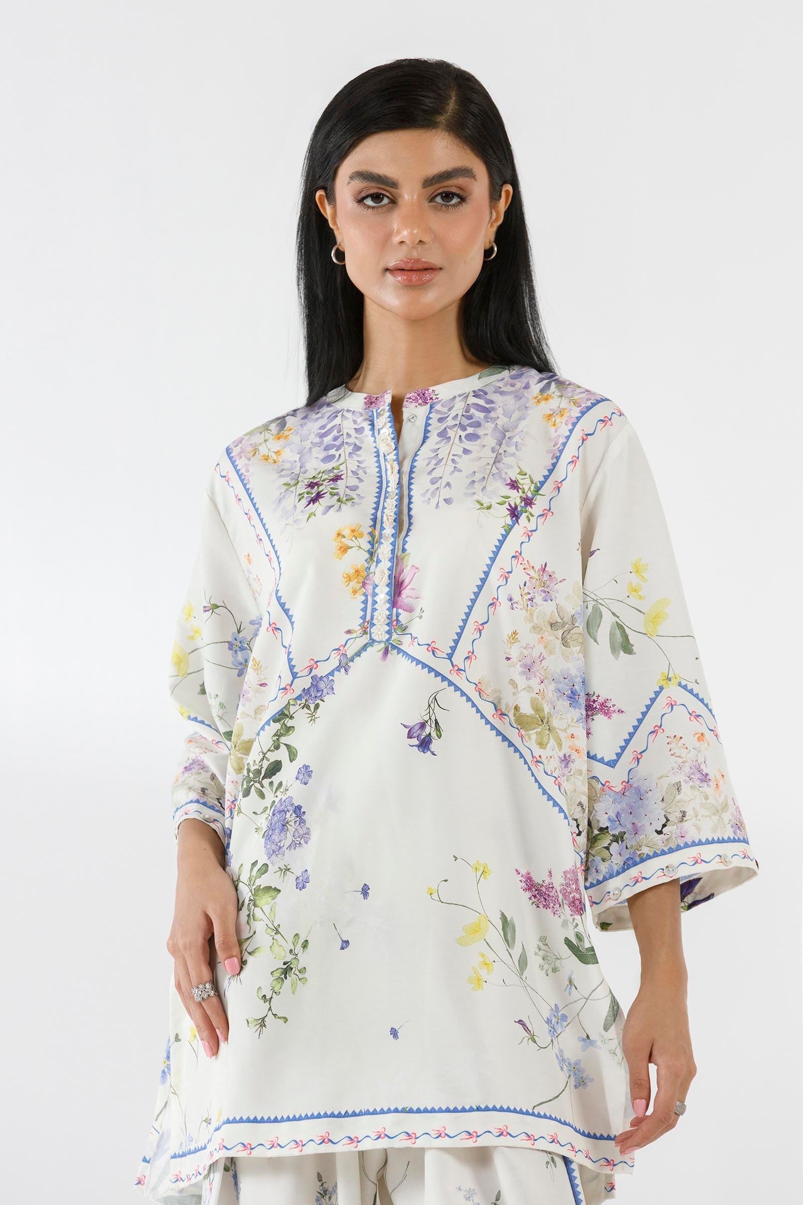 Stitched Printed Viscose Shirt+ Shalwar