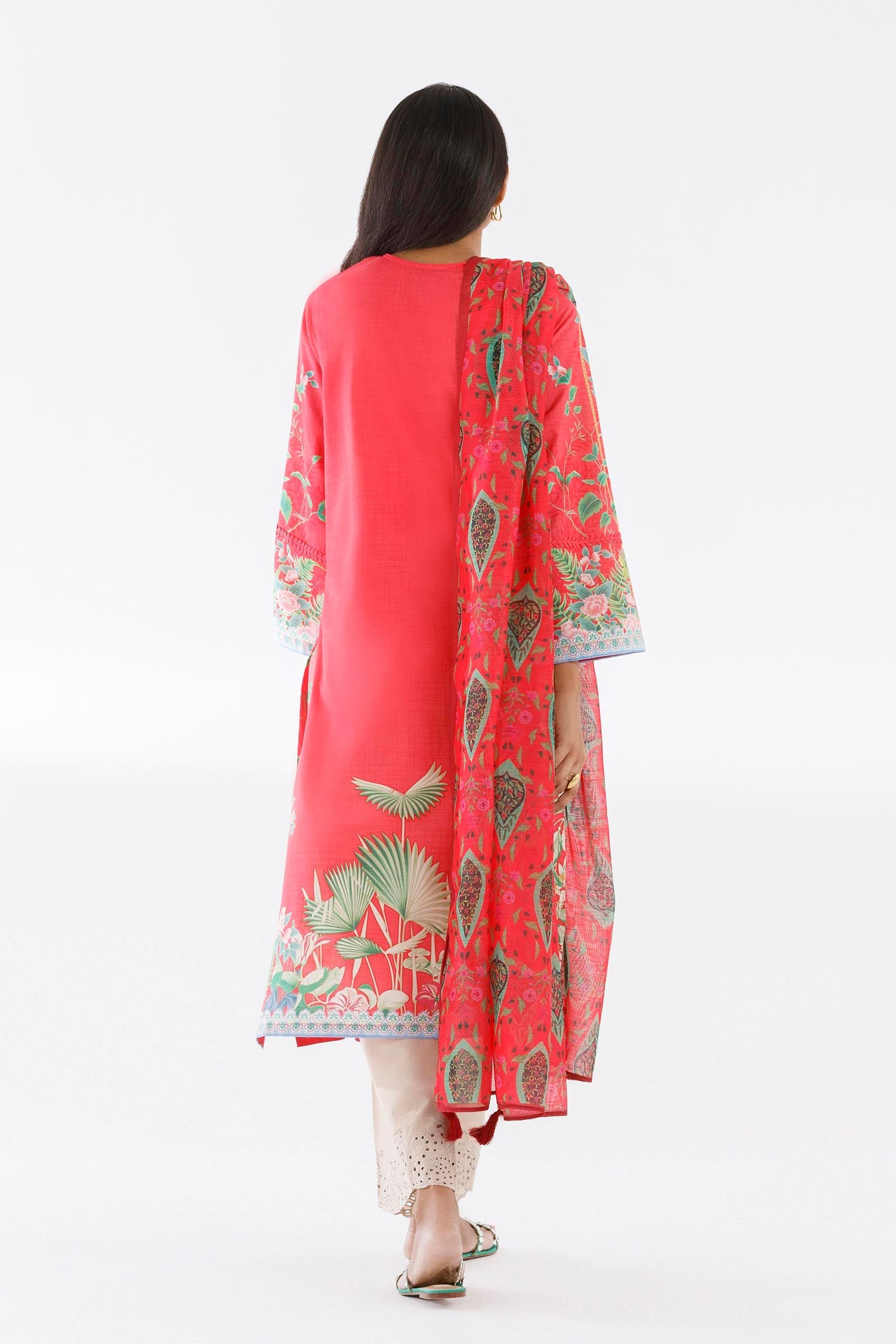 Stitched Printed Lawn Shirt+ Dupatta