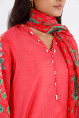 Stitched Printed Lawn Shirt+ Dupatta
