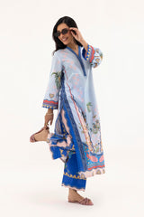 Stitched Printed Lawn Shirt+ Culotte